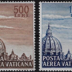 1953 Posta Aerea PIO XII Cupola della Basilica di San Pietro