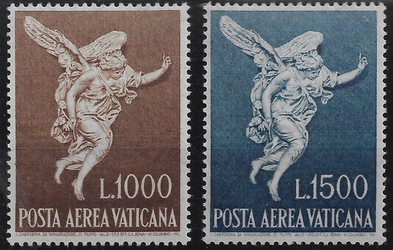 1962 Posta Aerea GIOVANNI XXIII Arcangelo Gabriele