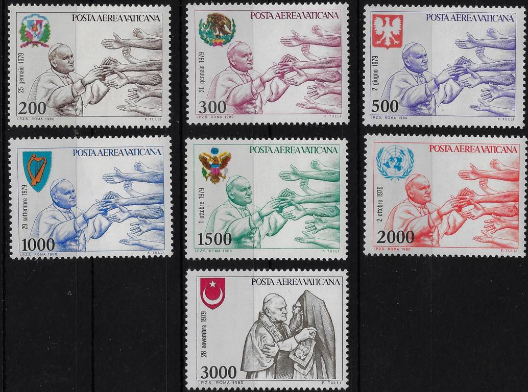 1980 Posta Aerea I Viaggi del Papa