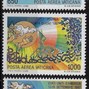 1988 Posta Aerea I Viaggi del Papa