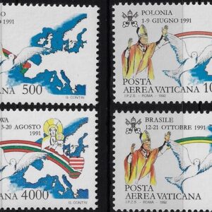 1992 Posta Aerea I Viaggi del Papa