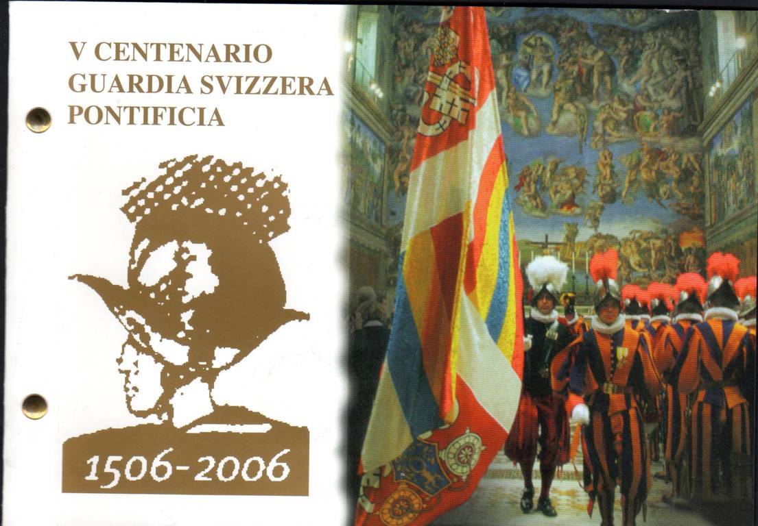 2006 folder Numismatico V Centenario Guardia Svizzera