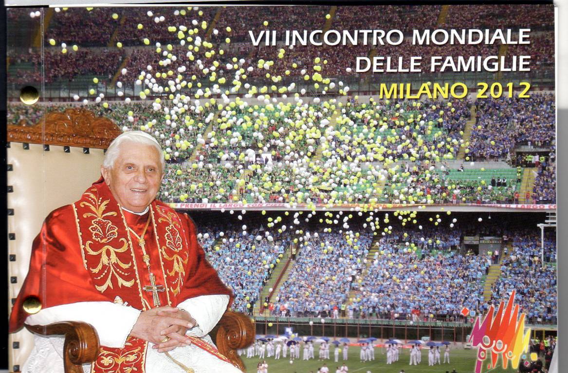 2012 folder Numismatico VII Incontro Mondiale delle Famiglie