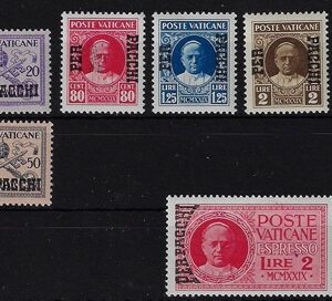 1931 Pacchi postali PIO XI Francobolli del 1929