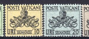 1954 Segnatasse PIO XII Nuovo tipo