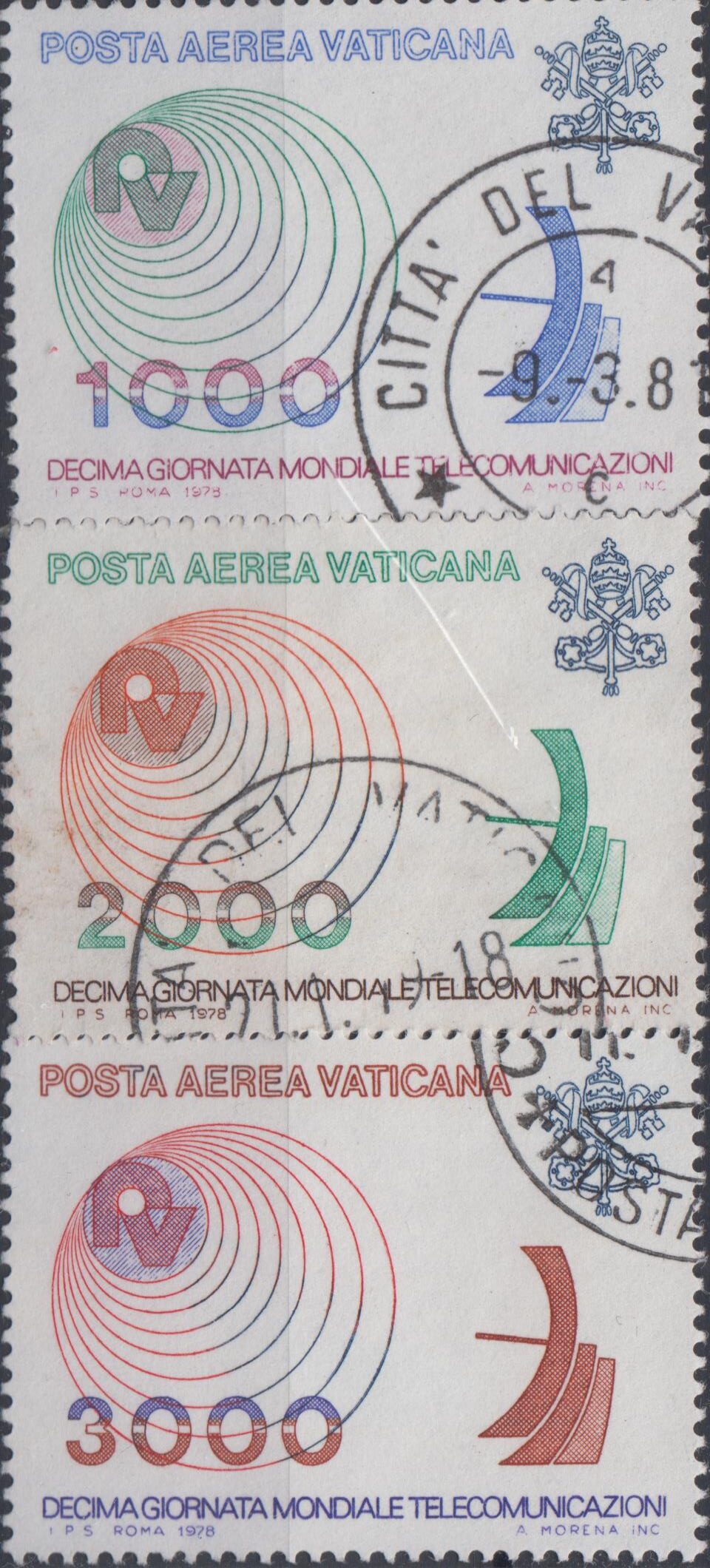 1978 Posta Aerea 10° giornata mondiale delle telecomunicazioni