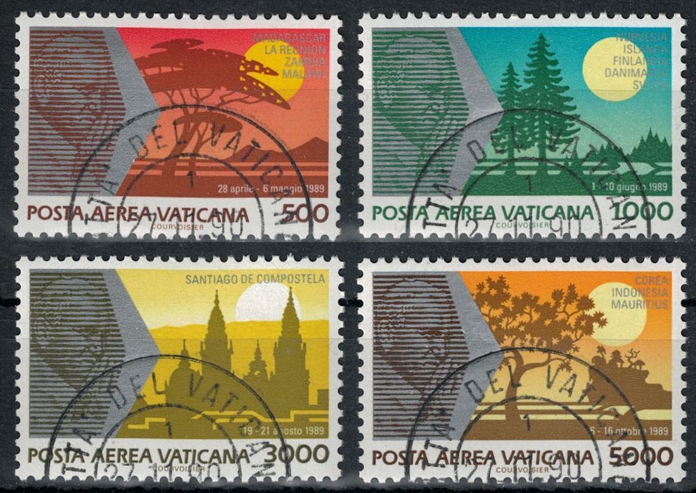 1990 Posta Aerea I Viaggi del Papa