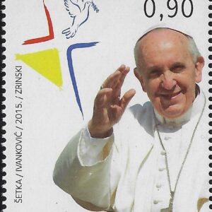 2015 Bosnia Erzegovina blu viaggio del papa