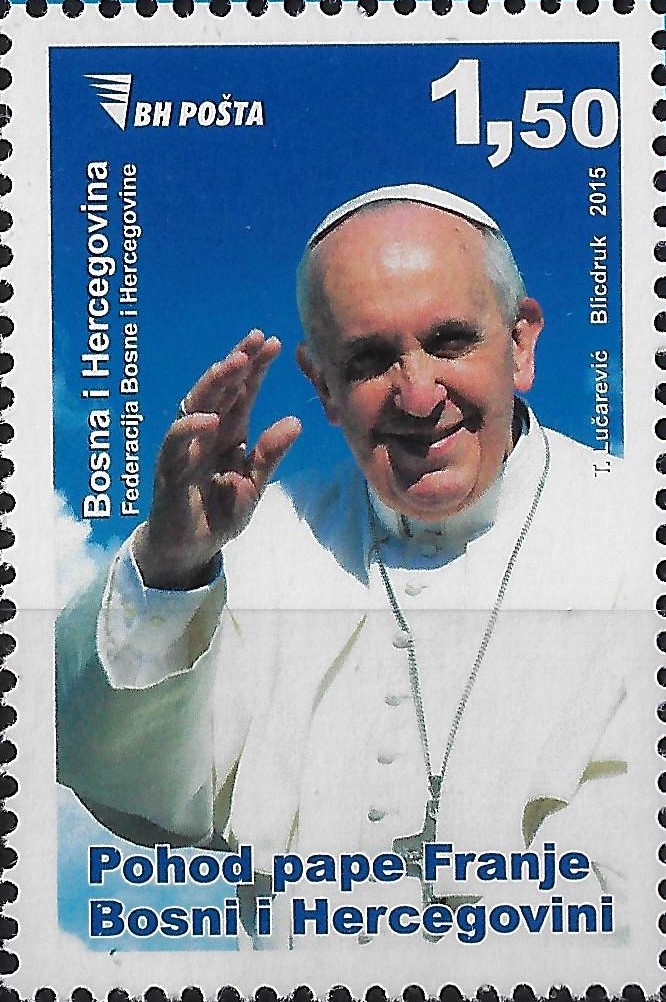2015 Bosnia Erzegovina bianco viaggio del papa