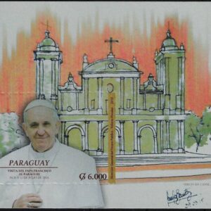 2015 Paraguay Foglietto viaggio del papa