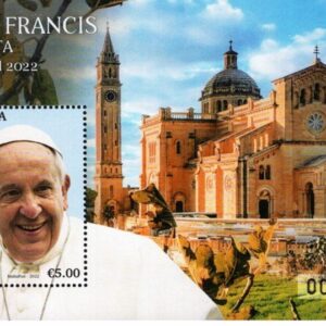 2022 Malta foglietto viaggi del papa