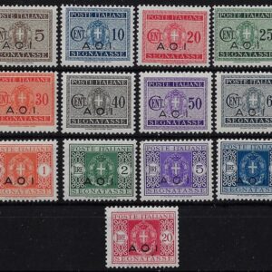 1939 segnatasse Sovrastampati AOI