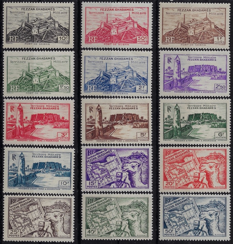 1946 Emissione per il il Fezzan e Ghadames
