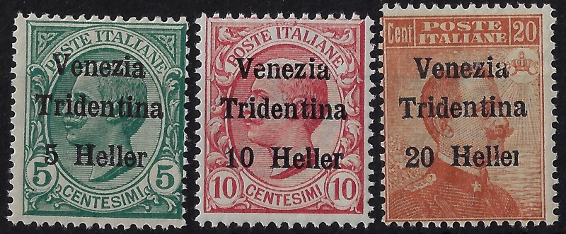 1918 francobolli d'Italia in Heller