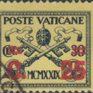 1931 Giallino 25 cent. su 30 cent.