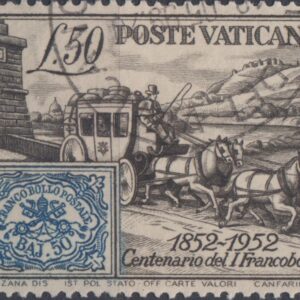1952 Centenario dei primi francobolli Stato Pontificio