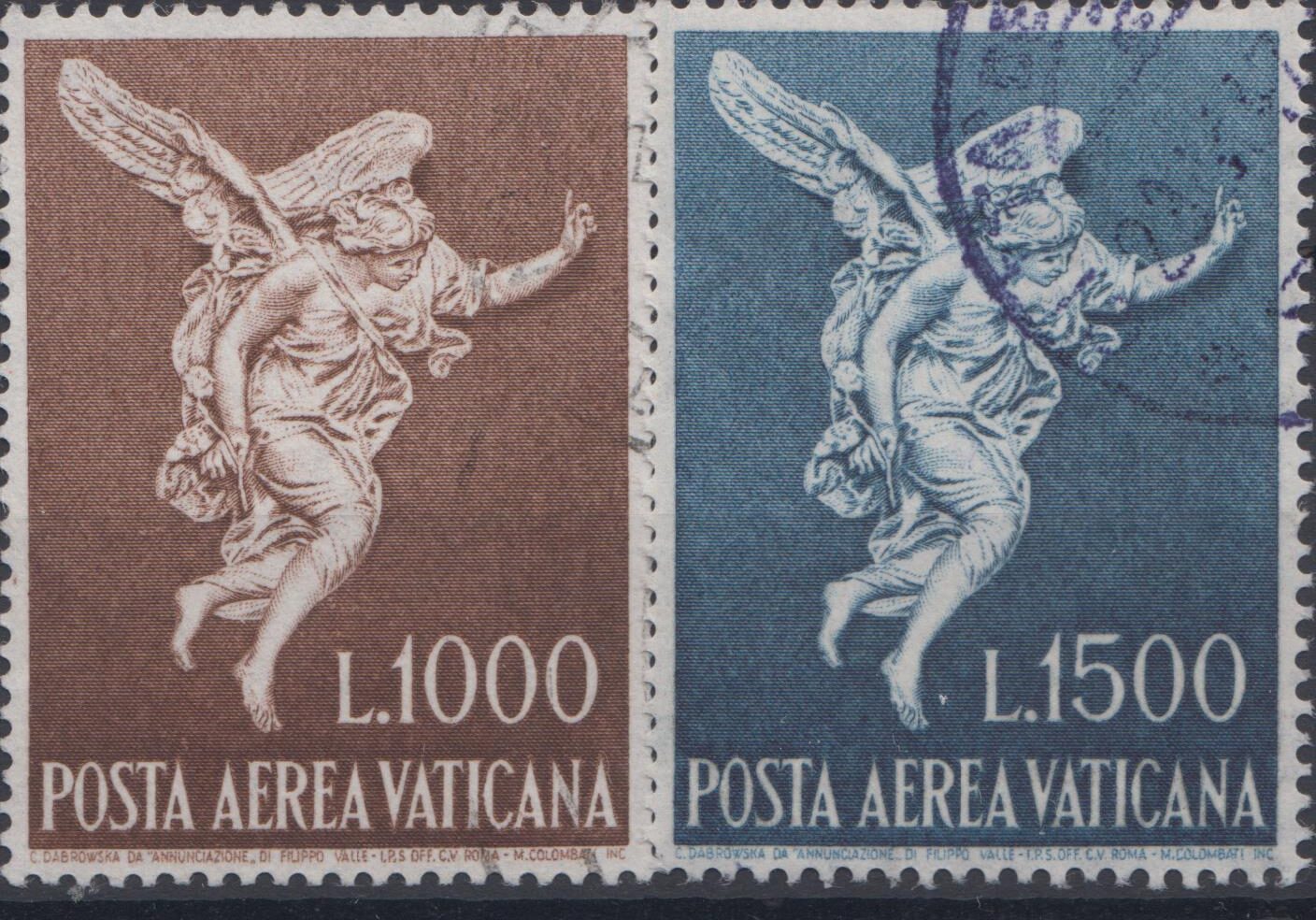 1962 Posta Aerea GIOVANNI XXIII Arcangelo Gabriele