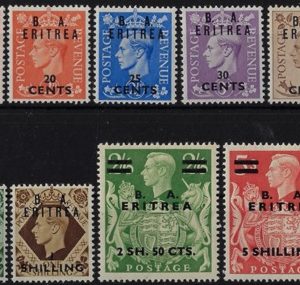 1950 Francobolli di Gran Bretagna soprastampati B.A.
