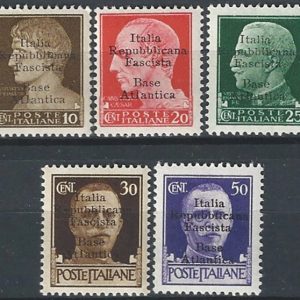 1943 Imperiale Soprastampata su 5 righe