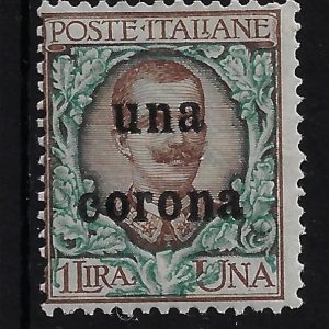 1919 Francobollo d'Italia Soprastampato