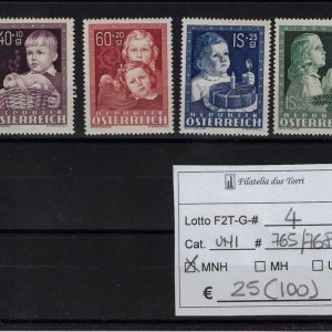 1949 A profitto delle opere per l'infanzia Unif 765/768