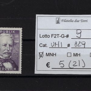 1951 Moritz Schwind francobollo singolo Unif 829