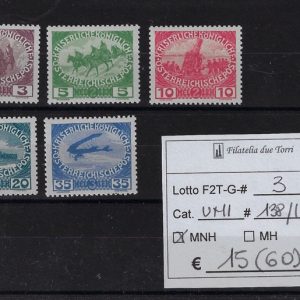 1915 Pro orfani di guerra Unif 138/142
