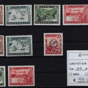 1945 - 1946 Vedute e Nazioni Unite selezione Unif 629a/633