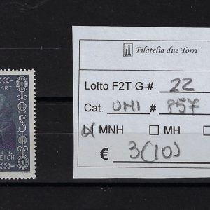 1956 Bicentenario nascita Mozart francobollo singolo Unif 857