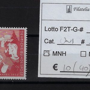 1952 Opere per la gioventù Unif 39/40