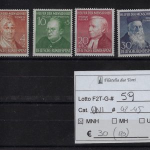 1952 Benefattori dell'umanità Unif 42/45