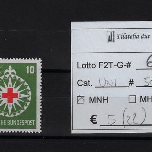 1953 Croce Rossa Unif 50