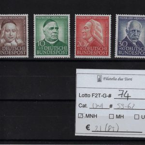 1953 Benefattori dell'umanità Unif 59/62