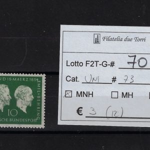 1954 Ehrlich e von Behring Unif 73