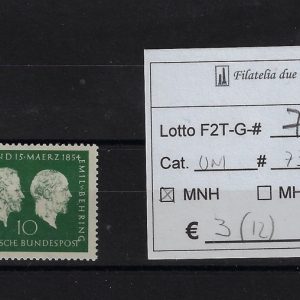 1954 Ehrlich e von Behring Unif 73