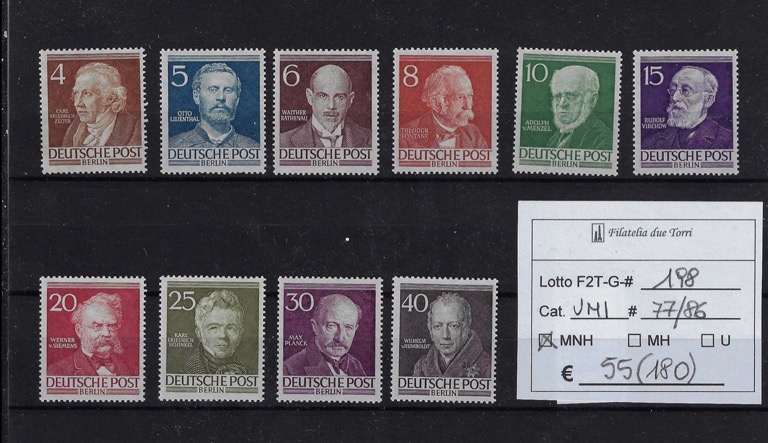 1952 - 1953 Berlinesi celebri Unif 77/86