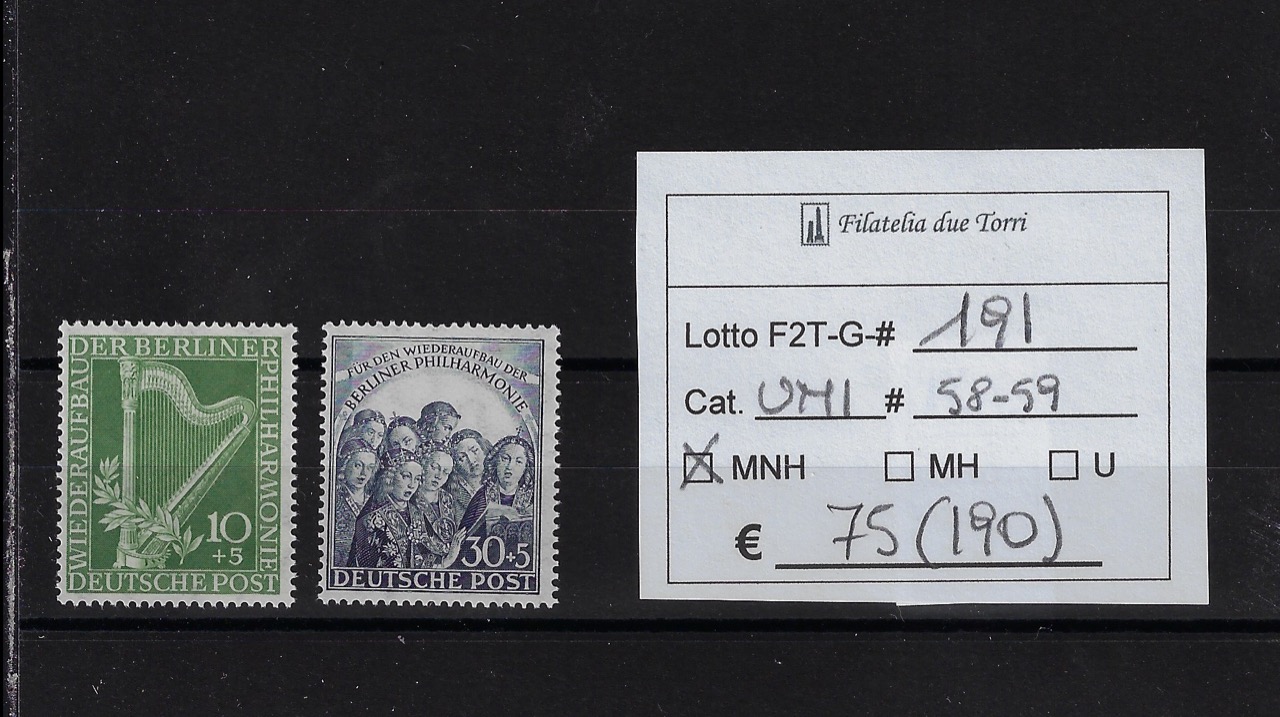 1950 Orchestra filarmonica di Berlino Unif 58/59