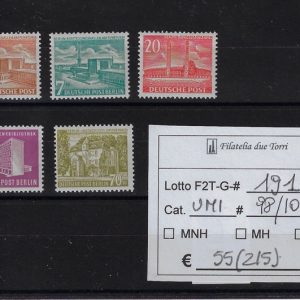 1953 - 1954 Monumenti di Berlino Unif 98/102