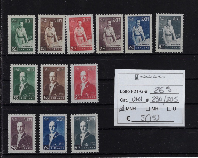 1941 Soggetti vari selezione Unif 234/245