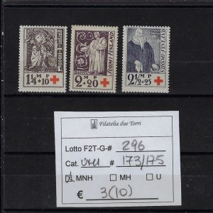 1933 Pro Croce Rossa Unif 173/175