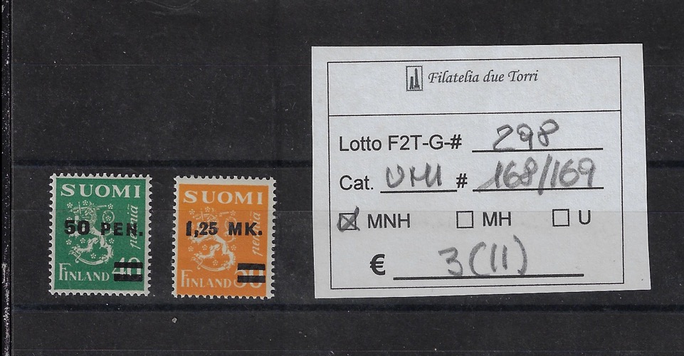 1931 Francobolli sovrastampati nuovo valore Unif 168/169