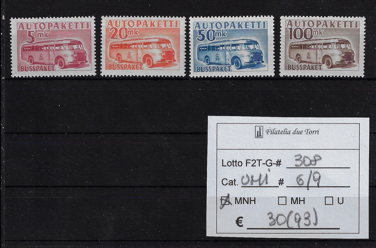 1962 Francobolli per pacchi Unif 6/9