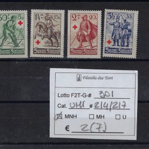 1940 Pro Croce Rossa Unif 214/217