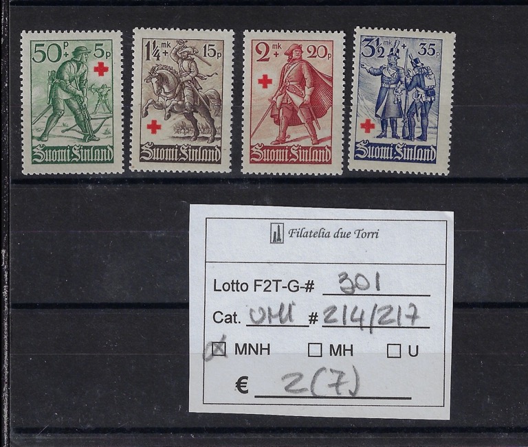 1940 Pro Croce Rossa Unif 214/217