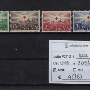 1939 Poste Finlandesi Unif 201/204