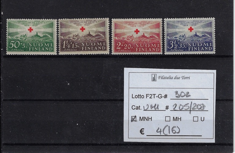 1939 Poste Finlandesi Unif 201/204