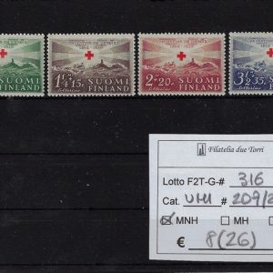 1938 Pro Croce Rossa Unif 209/212