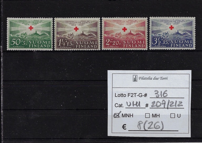 1938 Pro Croce Rossa Unif 209/212