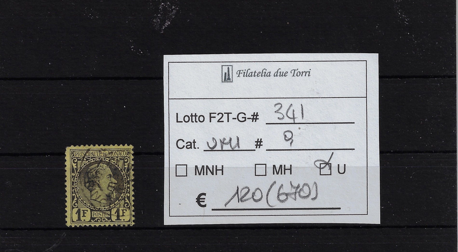 1885 Effigie del rincipe Carlo III Unif 9