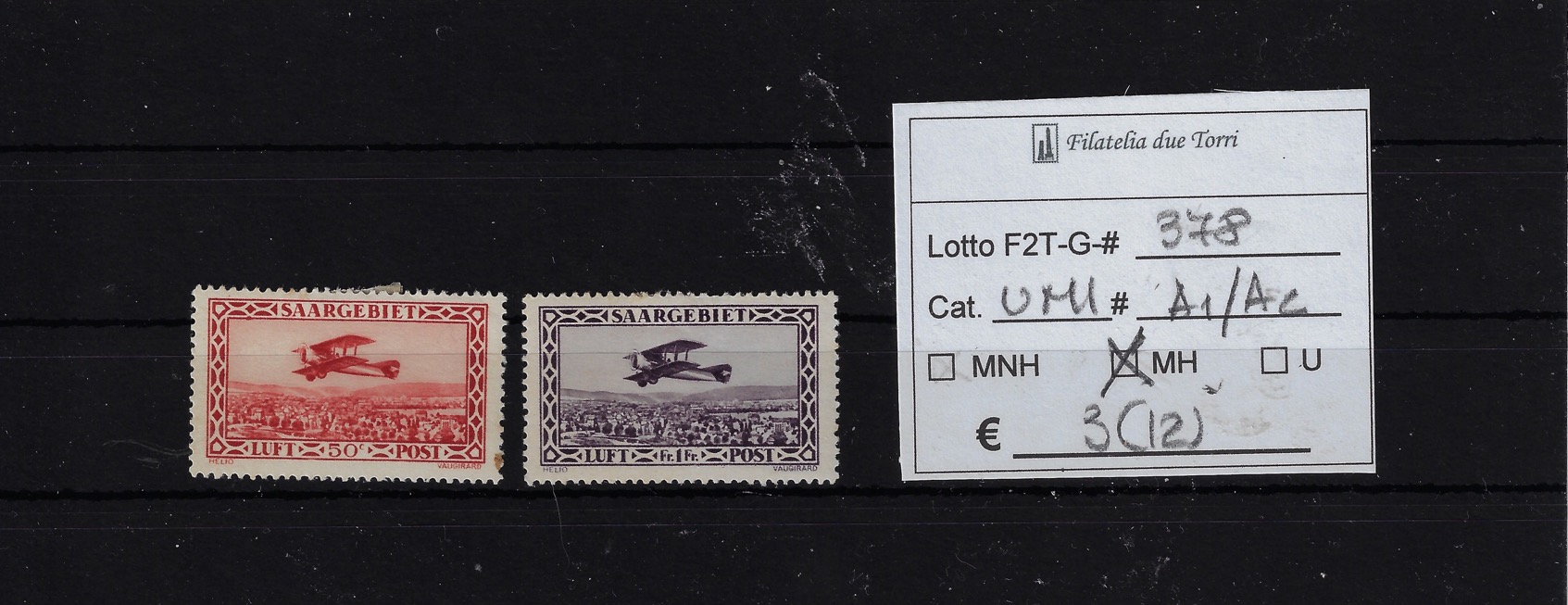 1932 Posta aerea Unif A1/A2